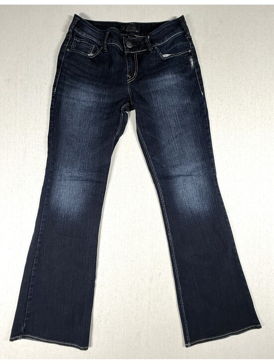 Silver Jeans Denim - Silver Suki Slim Boot Jeans Women 29x32 (30x30) Mid Rise Dark Wash Western Rodeo
